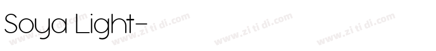 Soya Light字体转换